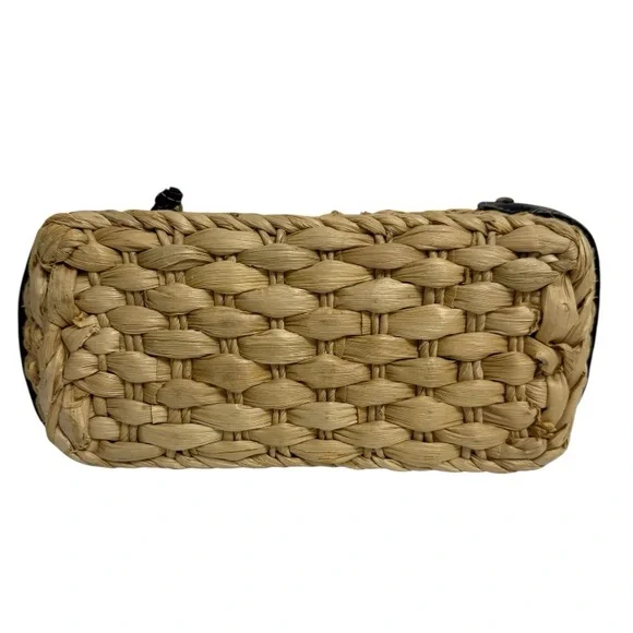 Brighton Straw w/Weaved Leather Floral Doodle Shoulder Bag - Picture 3 of 5